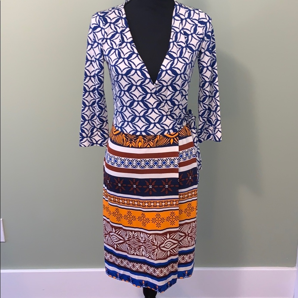 New Julian 2 Desert Band Silk Jersey Wrap Dress